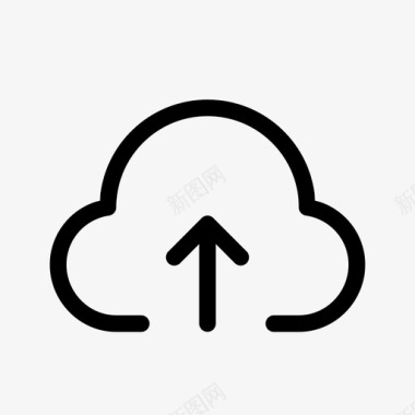云上传存储瘦轮廓基本用户界面图标图标