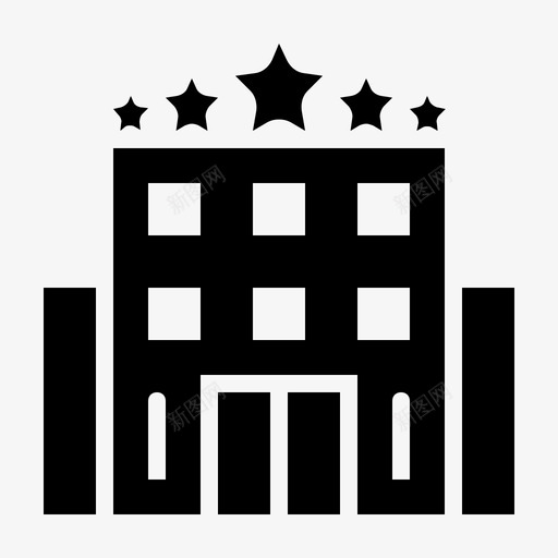 豪华酒店星级旅游图标svg_新图网 https://ixintu.com 度假 旅游 星级 豪华 酒店