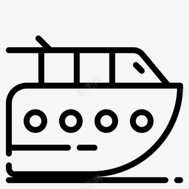 船旅行252直线图标图标