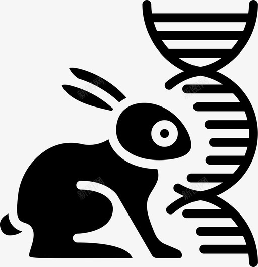 兔子遗传学和生物工程6填充图标svg_新图网 https://ixintu.com 兔子 填充 生物工程 遗传学