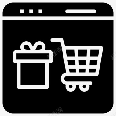 在线购物网站在线购买电子商务图标图标