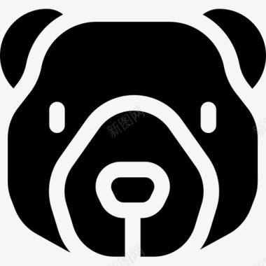 熊动物68填充物图标图标