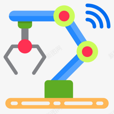 机械臂智能技术15扁平图标图标