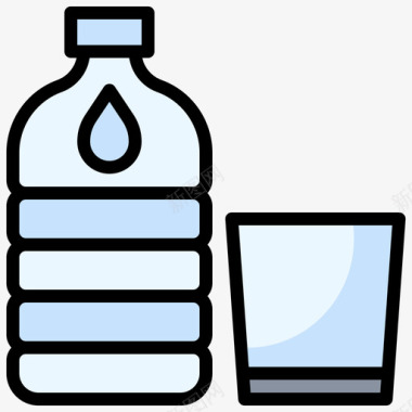 矿泉水饮料39原色图标图标