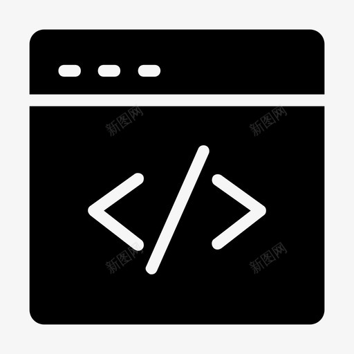 编码浏览器开发互联网图标svg_新图网 https://ixintu.com 互联网 字形 开发 浏览器 编码 编程 网页 金融投资