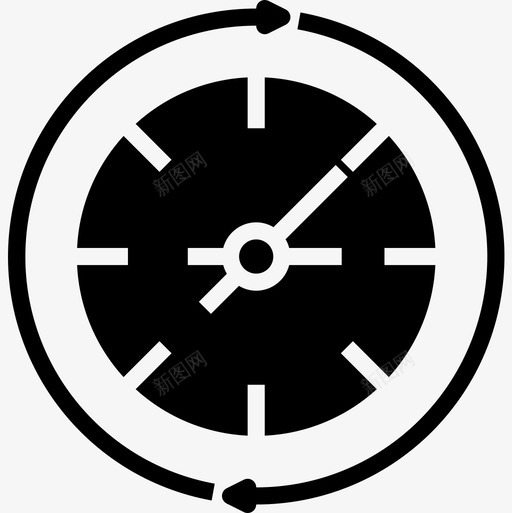 时钟商务管理41实心图标svg_新图网 https://ixintu.com 商务管理 实心 时钟