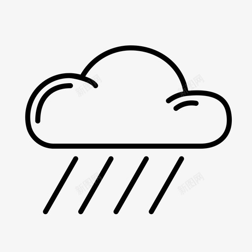 云和雨下降预报图标svg_新图网 https://ixintu.com 下降 云和雨 天气 天气概要 预报