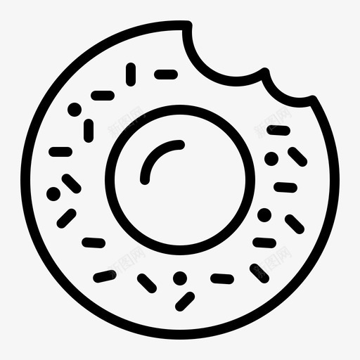 甜甜圈食物甜食图标svg_新图网 https://ixintu.com 烘焙 甜甜圈 甜食 食物