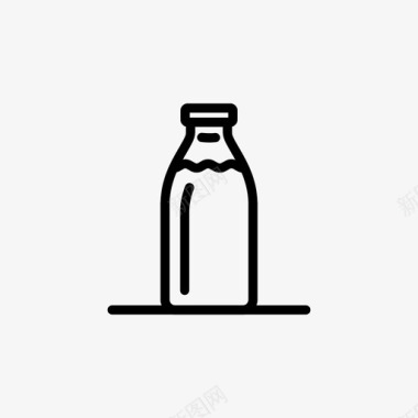 咖啡瓶冷饮牛奶图标图标