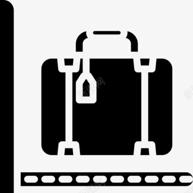 行李箱机场69实心图标图标