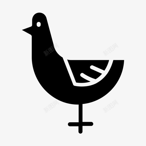 母鸡鸡肉食物图标svg_新图网 https://ixintu.com 企业 创业 标志 母鸡 符号 食物 鸡肉