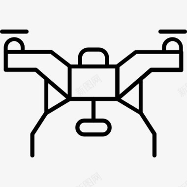 四旋翼机无人机纳米直升机图标图标