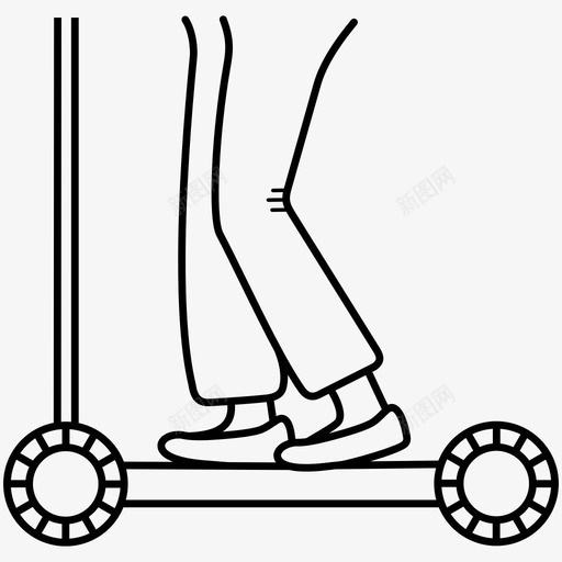 滑板车电动车骑行图标svg_新图网 https://ixintu.com 滑板 滑板车 电动车 骑行