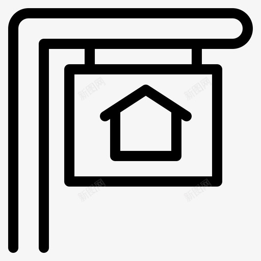 出售房屋标志图标svg_新图网 https://ixintu.com 出售 建筑物 房屋 标志