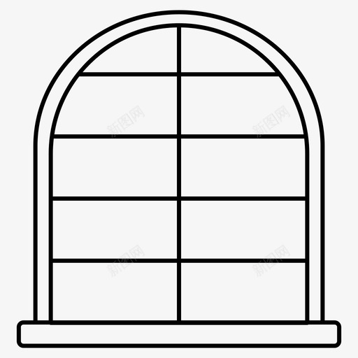 窗窗帘家图标svg_新图网 https://ixintu.com 图标 室内设计 窗帘 细线