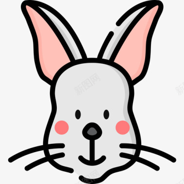 兔子屠夫14线形颜色图标图标