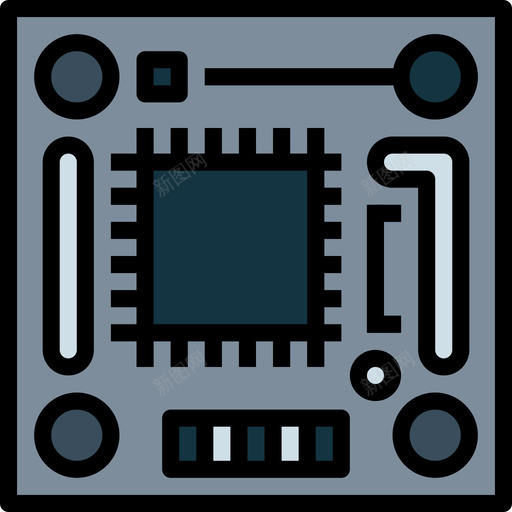 Cpu无人机10线性颜色图标svg_新图网 https://ixintu.com Cpu 无人机 线性 颜色