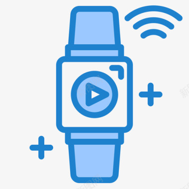 智能手表智能科技17蓝色图标图标