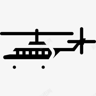 直升机军用34实心图标图标