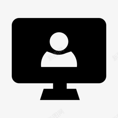 视频会议电脑会议图标图标