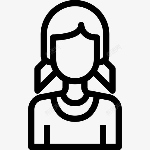 女性化身个人资料用户图标svg_新图网 https://ixintu.com 个人资料 化身 女性 女性化 用户