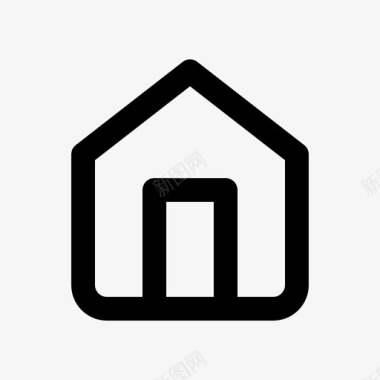 家房子基本用户界面圆形的线性图标图标
