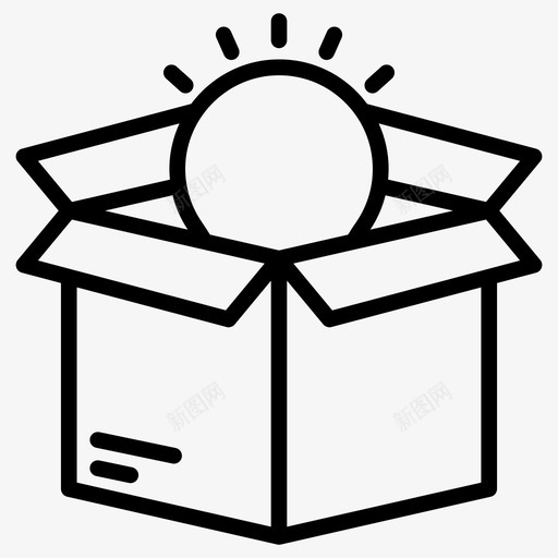 创意盒灯泡创意图标svg_新图网 https://ixintu.com 企业 创业 创意 创新 字形 灯泡