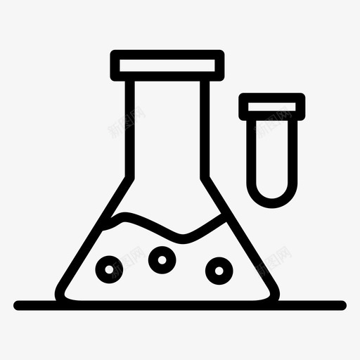 烧瓶erlenmeyer烧瓶实验室图标svg_新图网 https://ixintu.com erlenmeyer 医用 实验室 常规 烧瓶 管线 线组 试管