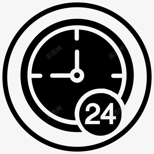 支持帮助台小时图标svg_新图网 https://ixintu.com blackfill circle 小时 帮助 性能 支持 时间 电子商务