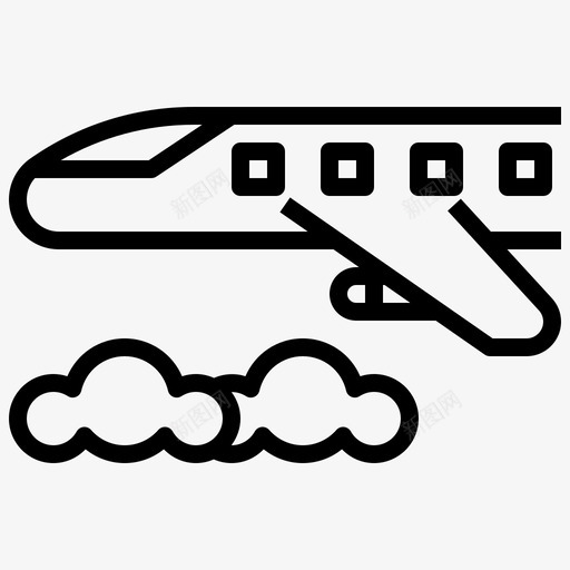 飞机汽车运输图标svg_新图网 https://ixintu.com 大纲 汽车 车辆 运输 飞机