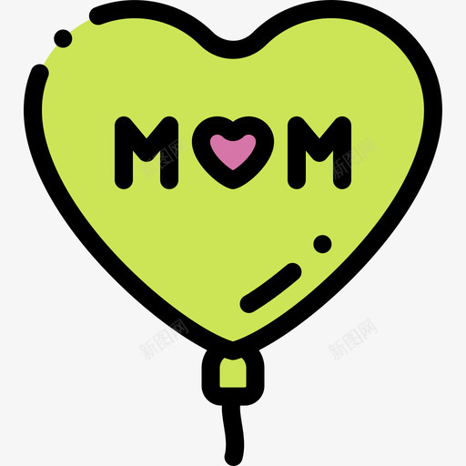气球母亲节20线性颜色图标svg_新图网 https://ixintu.com 母亲节20 气球 线性颜色