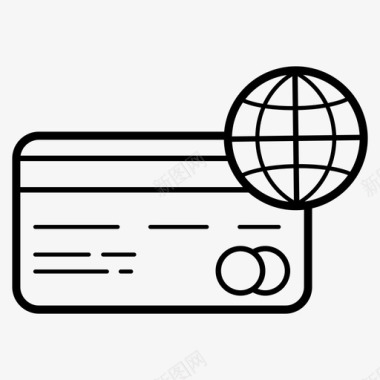 国际卡信用卡借记卡图标图标