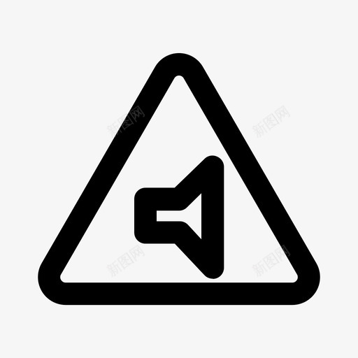 扬声器三角形扬声器按钮三角形图标svg_新图网 https://ixintu.com 三角形 图标 扬声器 按钮 警告