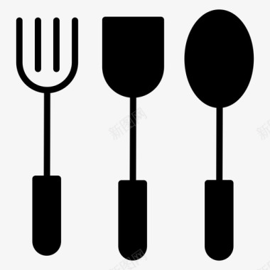勺子餐具咖啡豆图标图标