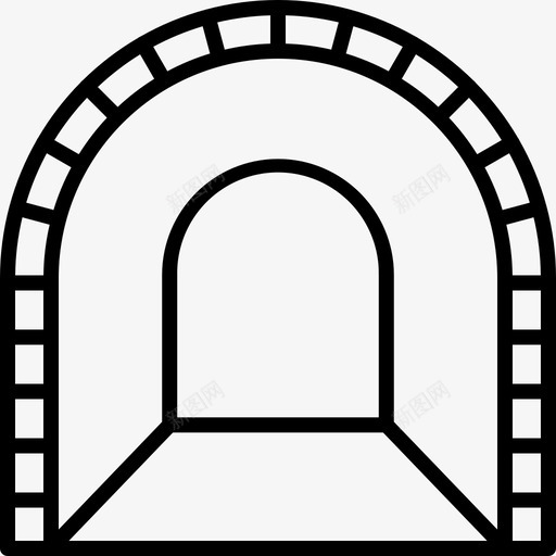 隧道金矿4线性图标svg_新图网 https://ixintu.com 线性 金矿 隧道