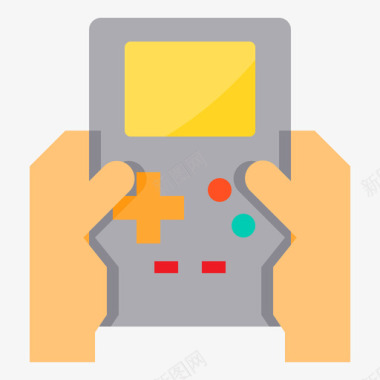 游戏机游戏控制器9扁平图标图标