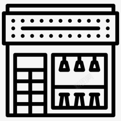 酒吧咖啡馆图标酒吧咖啡馆大楼商店图标高清图片