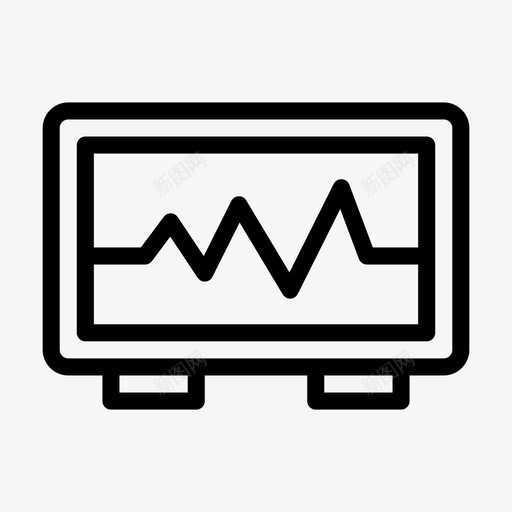 心跳医疗监视器图标svg_新图网 https://ixintu.com 健康 医疗 屏幕 心跳 标志 监视器 脉冲