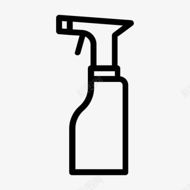 喷雾瓶熨烫洗衣图标图标