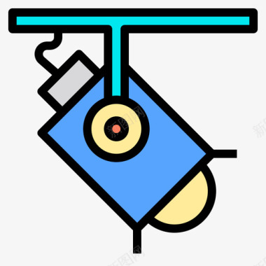 照明摄影112线性颜色图标图标