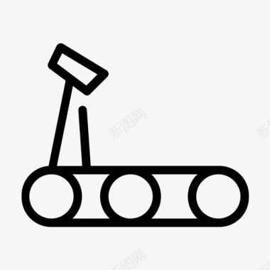 跑步机运动健身图标图标