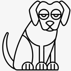 拉布拉多品种狗动物可爱图标高清图片