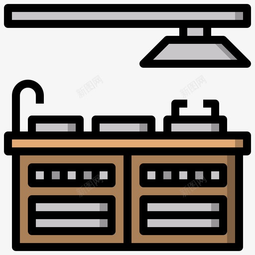 厨房餐厅111线性颜色图标svg_新图网 https://ixintu.com 厨房 线性 颜色 餐厅