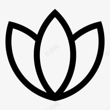 莲花佛教花图标图标