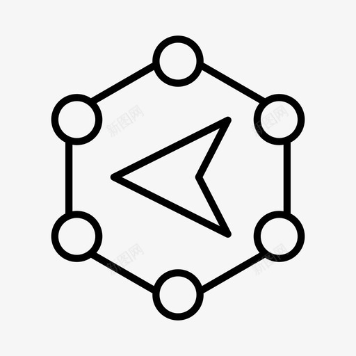 左指南针方向图标svg_新图网 https://ixintu.com 寻路 指南针 方向 用户界面 箭头