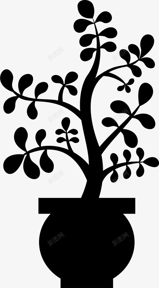 植物盆景树松树图标svg_新图网 https://ixintu.com 冷杉 松树 植物 盆景树 盆栽