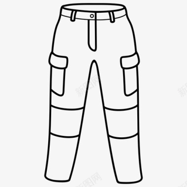 工作裤工作服建筑裤图标图标