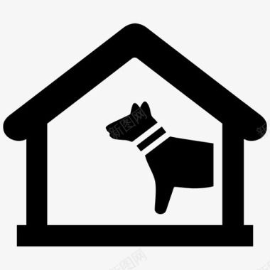 家庭狗守卫图标看门狗安全图标