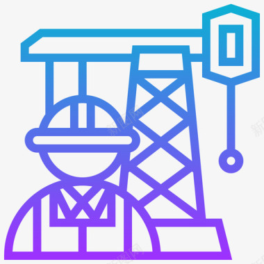 工人石油工业11梯度图标图标