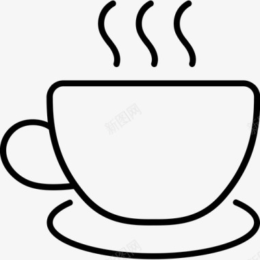 一杯咖啡餐厅茶碟图标图标